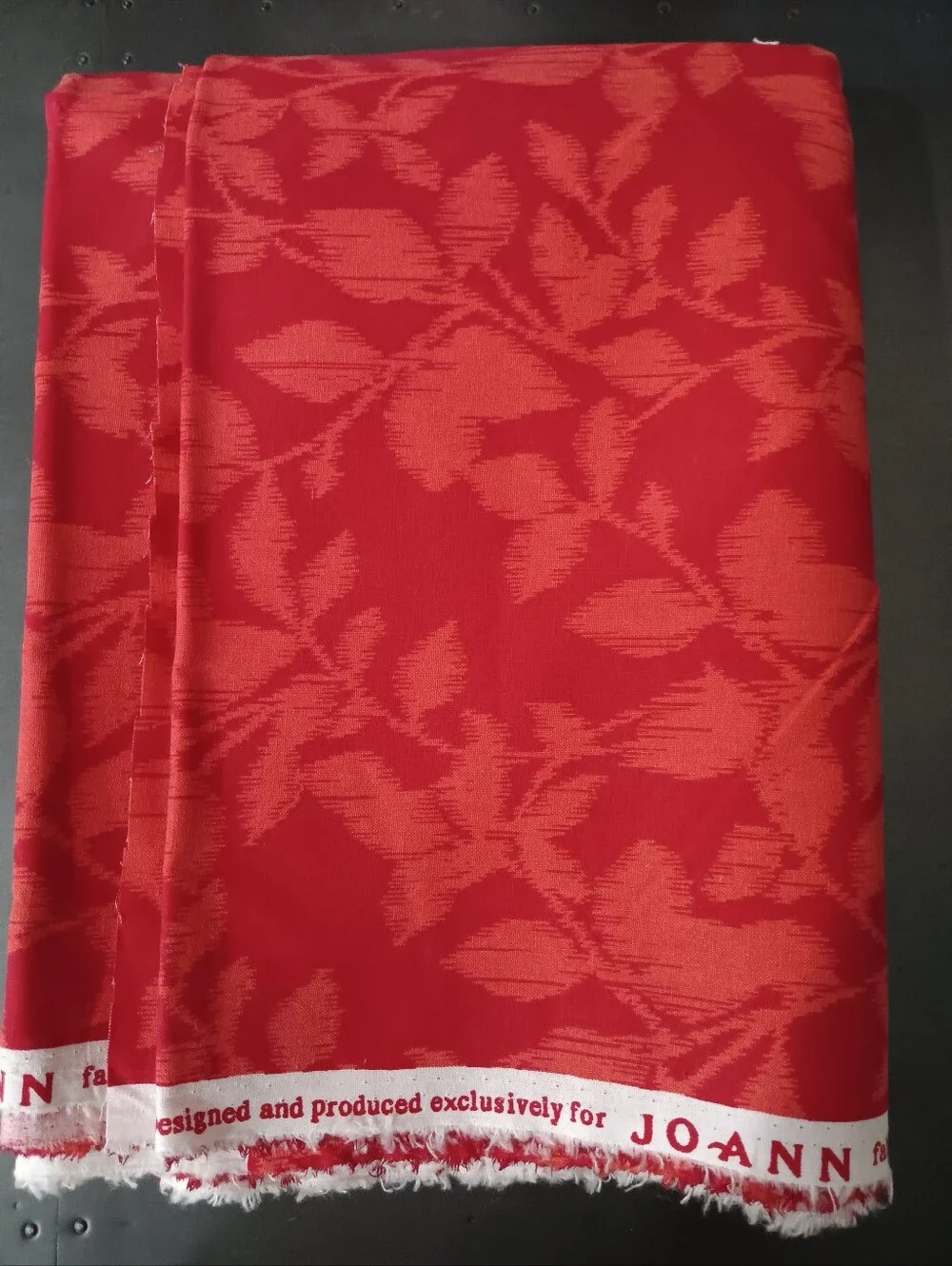 Red cotton print fabrics 7 1/2 yards (approx.)